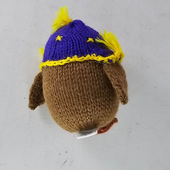 Handmade Melange Collection Alpaca Wool Knit Owl Plush Toy Peru 3.5" - Picture 4 of 8